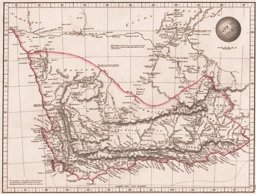 Cape of Good Hope antique map 1825